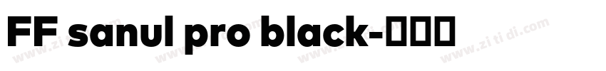 FF sanul pro black字体转换